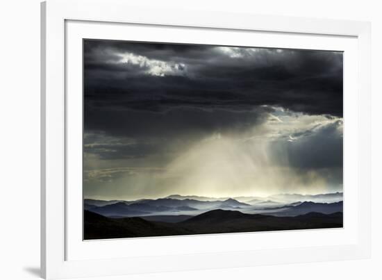 Clouds over steppe grassland, Altanbulag, Mongolia-Paul Williams-Framed Photographic Print