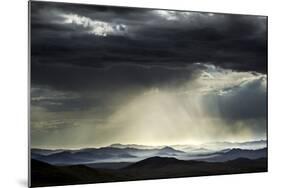 Clouds over steppe grassland, Altanbulag, Mongolia-Paul Williams-Mounted Photographic Print