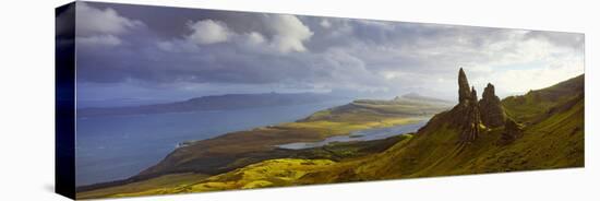 Clouds over the Old Man of Storr, Portree, Isle of Skye, Inner Hebrides, Highlands Region, Scotland-null-Stretched Canvas