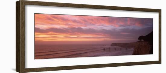 Clouds over the sea at dusk, Davenport, California, USA-Panoramic Images-Framed Photographic Print