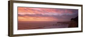 Clouds over the sea at dusk, Davenport, California, USA-Panoramic Images-Framed Photographic Print