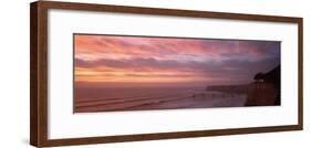 Clouds over the sea at dusk, Davenport, California, USA-Panoramic Images-Framed Photographic Print