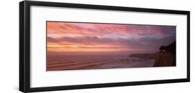 Clouds over the sea at dusk, Davenport, California, USA-Panoramic Images-Framed Photographic Print