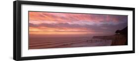 Clouds over the sea at dusk, Davenport, California, USA-Panoramic Images-Framed Photographic Print