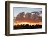 Clouds over wetland habitat at sunset, Okavango Delta, Botswana-Jean Hosking-Framed Photographic Print