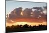 Clouds over wetland habitat at sunset, Okavango Delta, Botswana-Jean Hosking-Mounted Photographic Print