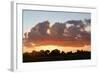 Clouds over wetland habitat at sunset, Okavango Delta, Botswana-Jean Hosking-Framed Photographic Print