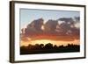 Clouds over wetland habitat at sunset, Okavango Delta, Botswana-Jean Hosking-Framed Photographic Print