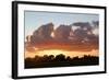 Clouds over wetland habitat at sunset, Okavango Delta, Botswana-Jean Hosking-Framed Photographic Print