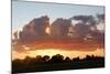 Clouds over wetland habitat at sunset, Okavango Delta, Botswana-Jean Hosking-Mounted Photographic Print