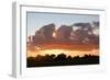 Clouds over wetland habitat at sunset, Okavango Delta, Botswana-Jean Hosking-Framed Photographic Print