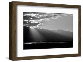 Clouds Rays In Black and White, 2018-null-Framed Photographic Print