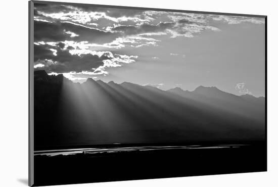 Clouds Rays In Black and White, 2018-null-Mounted Photographic Print