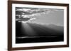 Clouds Rays In Black and White, 2018-null-Framed Photographic Print
