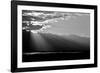 Clouds Rays In Black and White, 2018-null-Framed Photographic Print