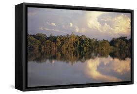 Clouds Reflected in the Sepik River, Papua New Guinea-Sybil Sassoon-Framed Stretched Canvas
