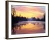 Clouds Reflected in the Whitaker Pond at Sunrise, Oregon, USA-Jaynes Gallery-Framed Photographic Print