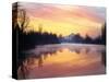 Clouds Reflected in the Whitaker Pond at Sunrise, Oregon, USA-Jaynes Gallery-Stretched Canvas