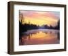 Clouds Reflected in the Whitaker Pond at Sunrise, Oregon, USA-Jaynes Gallery-Framed Photographic Print