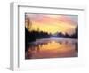 Clouds Reflected in the Whitaker Pond at Sunrise, Oregon, USA-Jaynes Gallery-Framed Photographic Print