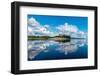 Clouds reflecting in the Rio Negro, southern Venezuela-Michael Runkel-Framed Photographic Print