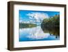 Clouds reflecting in the Rio Negro, southern Venezuela-Michael Runkel-Framed Photographic Print