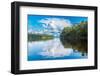 Clouds reflecting in the Rio Negro, southern Venezuela-Michael Runkel-Framed Photographic Print