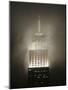 Clouds Roll Past the Empire State Building-null-Mounted Photographic Print