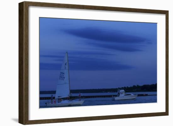 Cloudscape At Dusk With Two Boats-Anthony Paladino-Framed Giclee Print