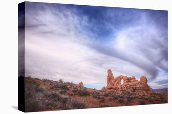 Cloudscape at Turret Arch, Arches National Park-Vincent James-Stretched Canvas