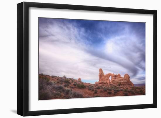 Cloudscape at Turret Arch, Arches National Park-Vincent James-Framed Photographic Print