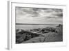 Cloudscape Over Pier With Driftwood B&W-Anthony Paladino-Framed Giclee Print