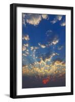 Cloudscape with Sun-Rays Shining through Clouds Just as Sun Appears-Johan Swanepoel-Framed Premium Photographic Print