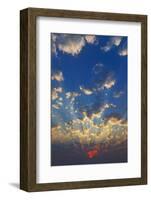 Cloudscape with Sun-Rays Shining through Clouds Just as Sun Appears-Johan Swanepoel-Framed Photographic Print