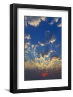 Cloudscape with Sun-Rays Shining through Clouds Just as Sun Appears-Johan Swanepoel-Framed Photographic Print