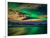 Cloudy Evening with Aurora Borealis or Northern Lights, Kleifarvatn, Iceland-null-Framed Photographic Print