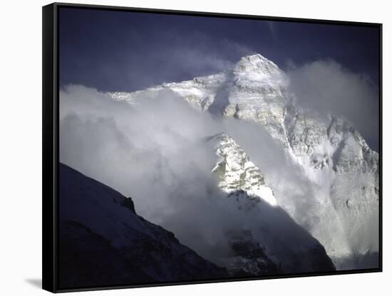 Cloudy Everest-Michael Brown-Framed Stretched Canvas