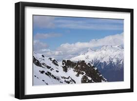 Cloudy Mountain Landscape of Krasnaya Polyana, Sochi, Russia-wasja-Framed Premium Photographic Print