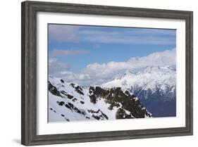 Cloudy Mountain Landscape of Krasnaya Polyana, Sochi, Russia-wasja-Framed Photographic Print