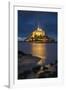 Cloudy sky at dusk, Mont-St-Michel, UNESCO World Heritage Site, Normandy, France, Europe-Francesco Vaninetti-Framed Photographic Print