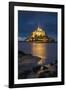 Cloudy sky at dusk, Mont-St-Michel, UNESCO World Heritage Site, Normandy, France, Europe-Francesco Vaninetti-Framed Photographic Print