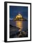 Cloudy sky at dusk, Mont-St-Michel, UNESCO World Heritage Site, Normandy, France, Europe-Francesco Vaninetti-Framed Photographic Print