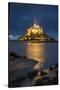 Cloudy sky at dusk, Mont-St-Michel, UNESCO World Heritage Site, Normandy, France, Europe-Francesco Vaninetti-Stretched Canvas