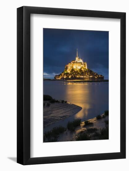 Cloudy sky at dusk, Mont-St-Michel, UNESCO World Heritage Site, Normandy, France, Europe-Francesco Vaninetti-Framed Photographic Print