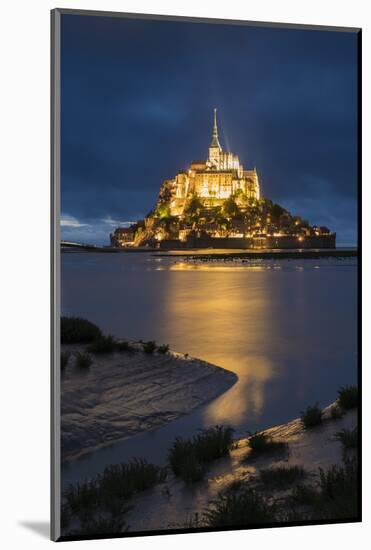 Cloudy sky at dusk, Mont-St-Michel, UNESCO World Heritage Site, Normandy, France, Europe-Francesco Vaninetti-Mounted Photographic Print