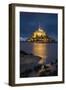 Cloudy sky at dusk, Mont-St-Michel, UNESCO World Heritage Site, Normandy, France, Europe-Francesco Vaninetti-Framed Premium Photographic Print