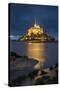 Cloudy sky at dusk, Mont-St-Michel, UNESCO World Heritage Site, Normandy, France, Europe-Francesco Vaninetti-Stretched Canvas