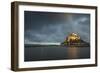 Cloudy sky at dusk, Mont-St-Michel, UNESCO World Heritage Site, Normandy, France, Europe-Francesco Vaninetti-Framed Photographic Print