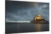 Cloudy sky at dusk, Mont-St-Michel, UNESCO World Heritage Site, Normandy, France, Europe-Francesco Vaninetti-Stretched Canvas