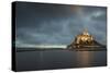 Cloudy sky at dusk, Mont-St-Michel, UNESCO World Heritage Site, Normandy, France, Europe-Francesco Vaninetti-Stretched Canvas